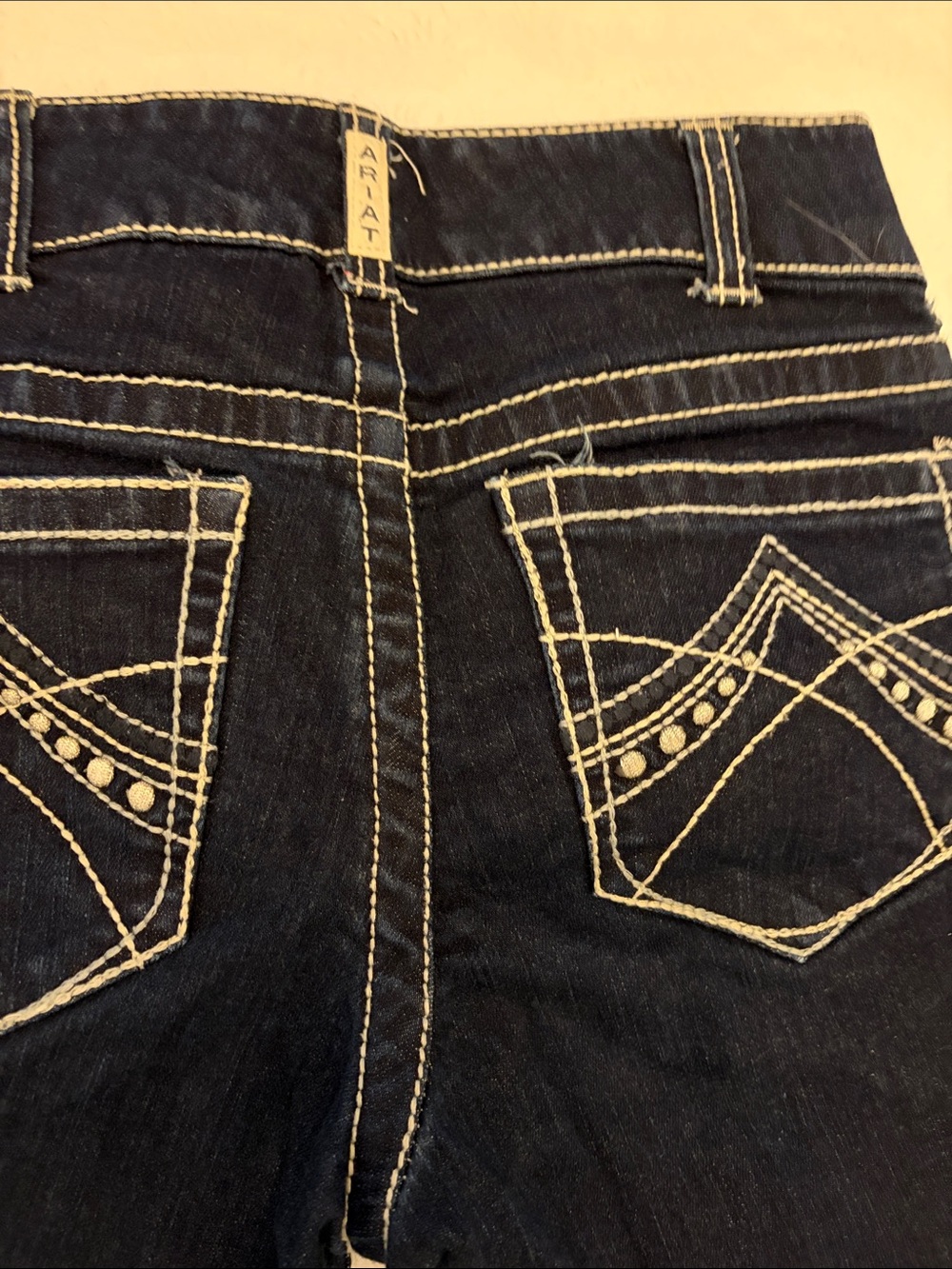 Ariat Women's Dark Indigo Bootcut Jeans with White Contrast Stitching